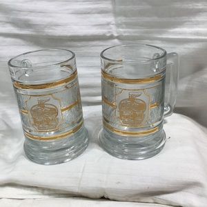 BALTIMORE POWER PLANT vintage mugs Gold embossed